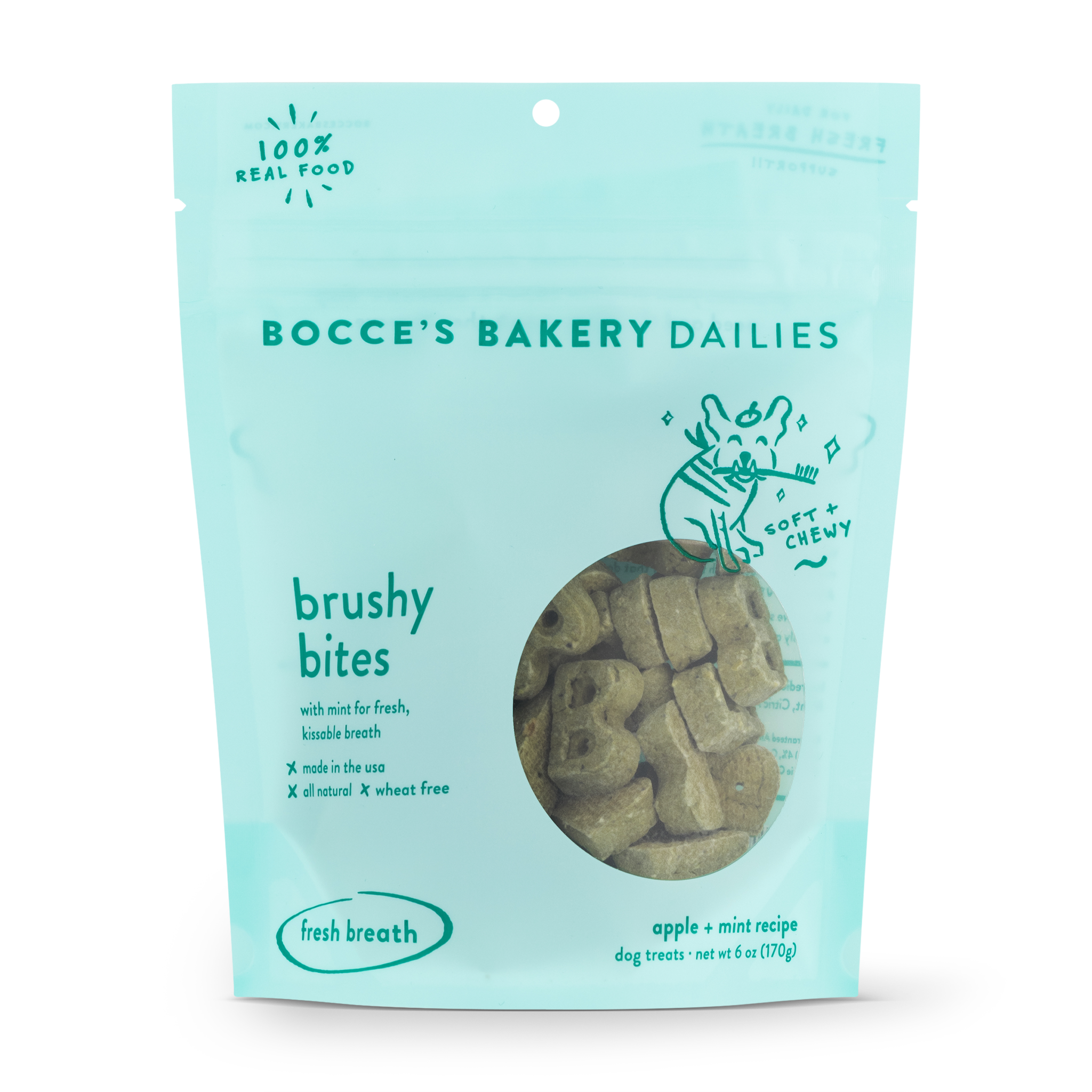 Bocce's Bakery Brushy Bites Soft & Chewy Dog treats