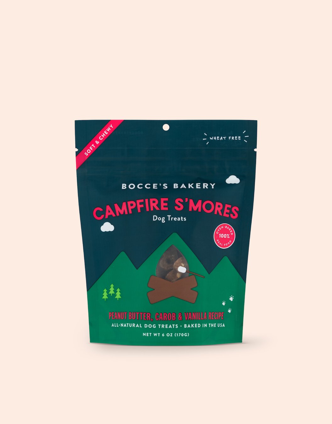 Bocce's Bakery Campfire S'mores Soft & Chewy Dog Treats